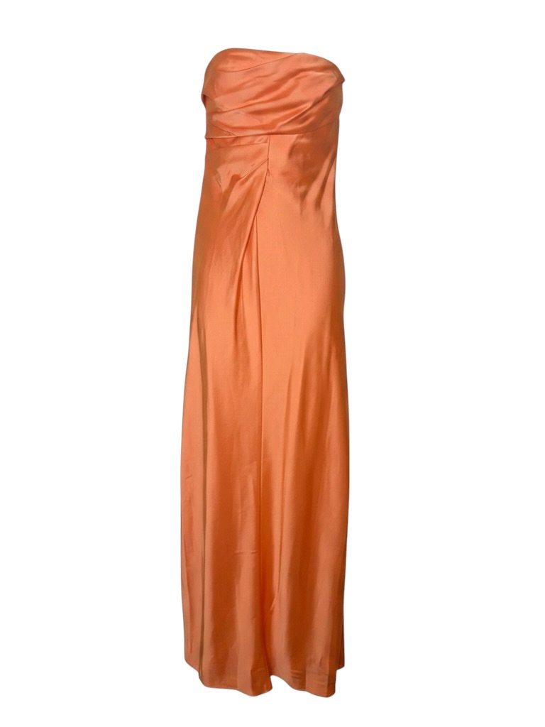 Significant Other Angela Strapless Maxi Dress Melon Us 4 Nwt